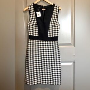 Judith & Charles Navy/White Plaid Dress (Size 4) ~ New With Tags